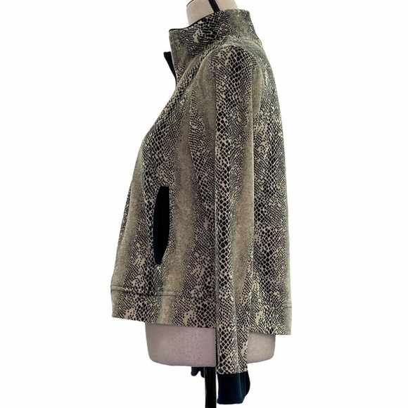 SNAKESKIN Print Long Sleeve Full Zip Jacket - Picture 6 of 10